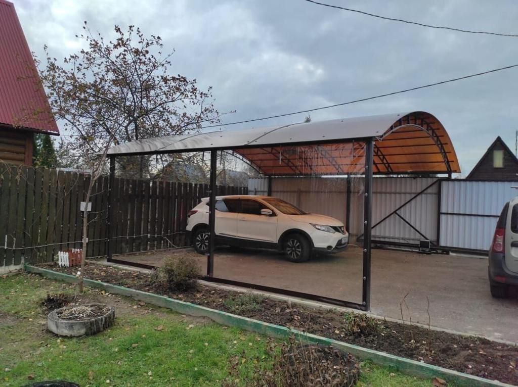 Прозрачные шторы ПВХ для навеса под автомобиль в Ильинском